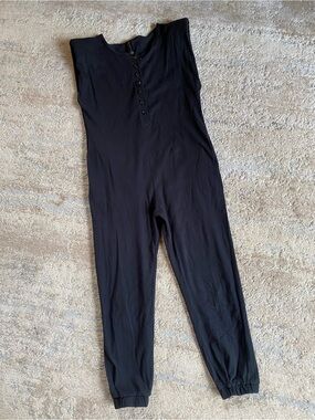 Smash & Tess x HILARY DUFF THE BANKS Romper in Midnight Black Jumpsuit Cotton